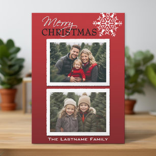 6枚の写真 – Merry Christmas – 家族書簡 シーズンカード