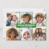 6枚の写真 – Merry Christmas - Tie-Dye Red Green シーズンカード (正面)