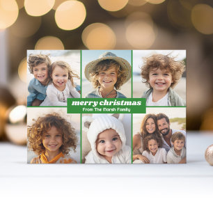 6枚の写真 – Merry Christmas - Tie-Dye Red Green シーズンカード
