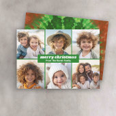 6枚の写真 – Merry Christmas - Tie-Dye Red Green シーズンカード