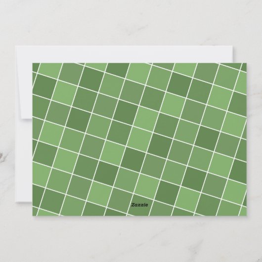 6枚の写真 – Script Merry Christmas - Green Tile シーズンカード (裏面)