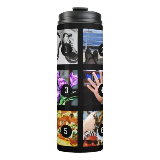 6枚の画像を1枚に収め、自分のデコを簡単に作る タンブラー (正面)