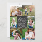 6枚の疑問に思写真で作ったクリスマスカードの星 シーズンカード (正面)