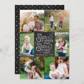 6枚の疑問に思写真で作ったクリスマスカードの星 シーズンカード (正面/裏面)