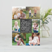 6枚の疑問に思写真で作ったクリスマスカードの星 シーズンカード (スタンド正面)