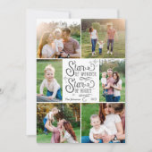 6枚の疑問に思写真で作ったクリスマスカードの星 シーズンカード (正面)