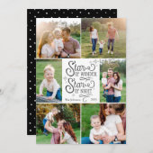 6枚の疑問に思写真で作ったクリスマスカードの星 シーズンカード (正面/裏面)