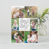 6枚の疑問に思写真で作ったクリスマスカードの星 シーズンカード (スタンド正面)