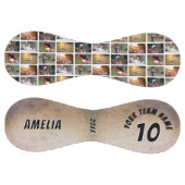 6枚の素朴フォトコラージュのプレイヤー番号チーム名 ソフトボール (パネル)