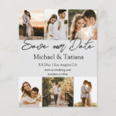 6枚エレガントの写真をコラージュ結婚の チラシ (正面)