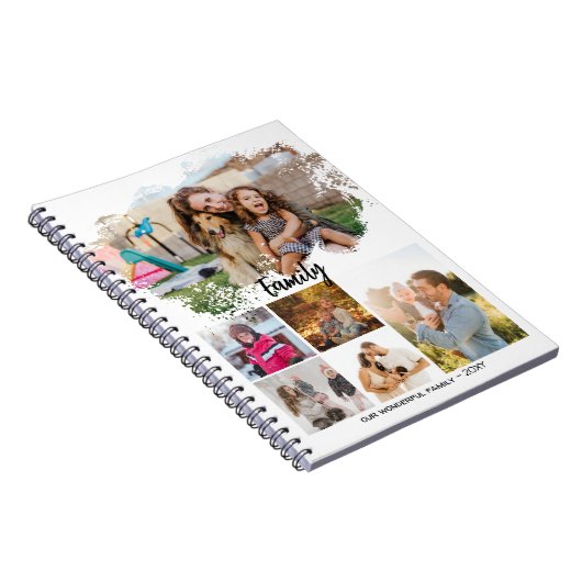 6枚コラージュシンプルフレームファミリーダイアリー ノートブック (右側)
