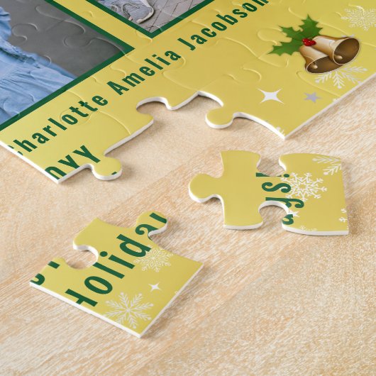 6枚コラージュ感謝ウィンターホリデーズゴールデン ジグソーパズル (側面)