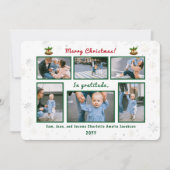 6枚コラージュ文字かわいいエレガントパーソナライズされた シーズンカード (正面)