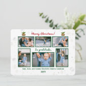 6枚コラージュ文字かわいいエレガントパーソナライズされた シーズンカード (スタンド正面)