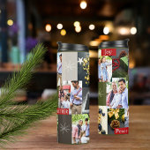 6枚スタイリッシュの写真と文字レッドグリーンクリスマス タンブラー