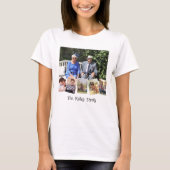 6枚パーソナライズされたのフォトファミリーコラージュ Tシャツ (正面)