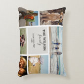 6枚パーソナライズされたのフォトファミリーメモリーコラージュ アクセントクッション (正面(垂直))