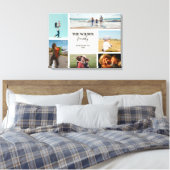 6枚パーソナライズされたのフォトファミリーメモリーコラージュ キャンバスプリント (インサイチュ (寝室))