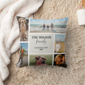 6枚パーソナライズされたのフォトファミリーメモリーコラージュ クッション (ブランケット)