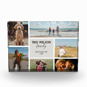 6枚パーソナライズされたのフォトファミリーメモリーコラージュ フォトブロック (正面)