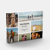 6枚パーソナライズされたのフォトファミリーメモリーコラージュ フォトブロック (左)