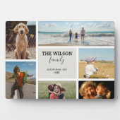 6枚パーソナライズされたのフォトファミリーメモリーコラージュ フォトプラーク (正面)