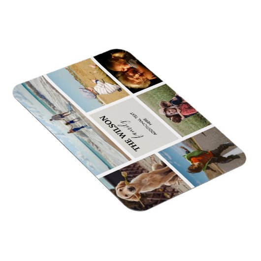 6枚パーソナライズされたのフォトファミリーメモリーコラージュ マグネット (右側)
