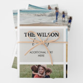 6枚パーソナライズされたのフォトファミリーメモリーコラージュ ラッピングペーパーシート (インサイチュ)