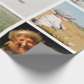 6枚パーソナライズされたのフォトファミリーメモリーコラージュ ラッピングペーパー (角)