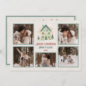 6枚パーソナライズされたの写真とメリークリスマスカード シーズンカード (正面/裏面)
