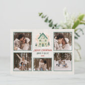 6枚パーソナライズされたの写真とメリークリスマスカード シーズンカード (スタンド正面)