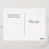 6枚パーソナライズされたの写真コラージュ書道 箔シーズンポストカード (裏面)