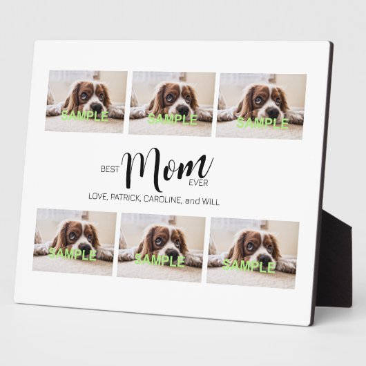 6枚フォトコラージュTabletopプラーク（イーゼル付） フォトプラーク (側面)