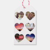 6枚フォトハートカスタムギフトラベル ギフトタグ (正面)