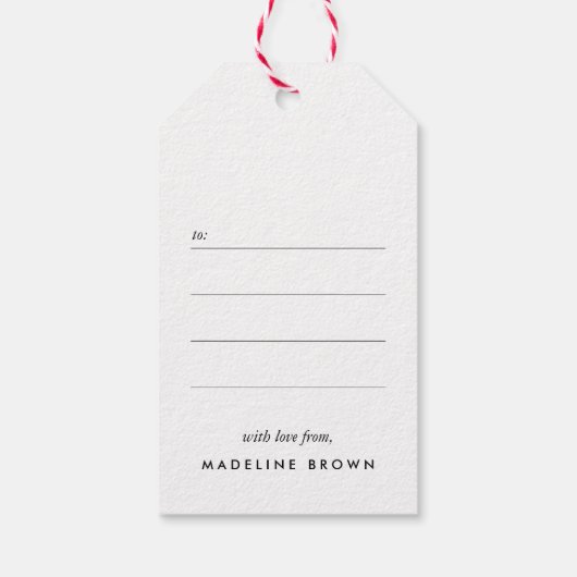 6枚フォトハートカスタムギフトラベル ギフトタグ (裏面)