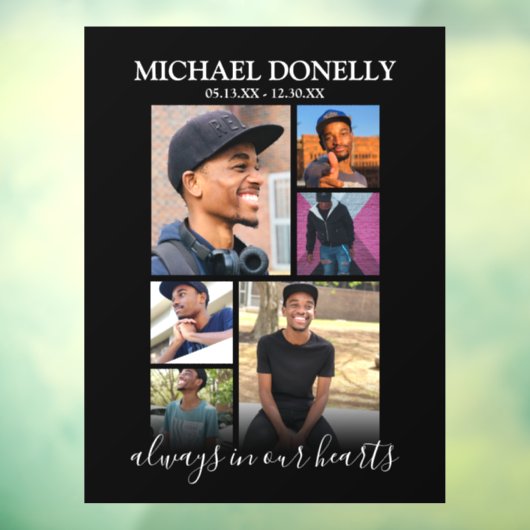 6枚モダンのフォトコラージュ記念館 ウィンドウサイン (シート3)