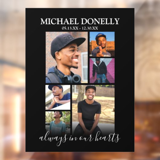 6枚モダンのフォトコラージュ記念館 ウィンドウサイン (シート2)