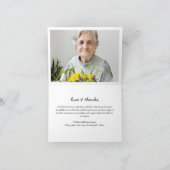 6枚モダンの写真で葬儀/悔やみや弔慰を折り畳み サンキューカード (内部)