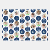 6枚モダン写真ピースラブジョイモノグラムトライカラー ラッピングペーパーシート (正面3)