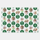 6枚モダン写真ピースラブジョイモノグラムトライカラー ラッピングペーパーシート (正面2)