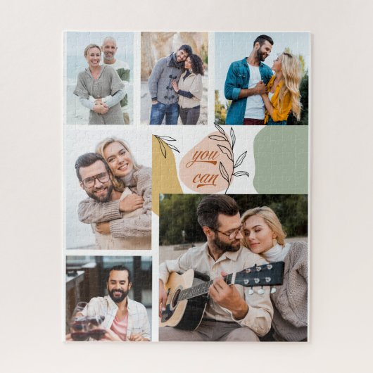 6枚感動的の写真が可能パーソナライズされた ジグソーパズル (縦)