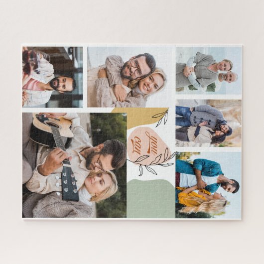 6枚感動的の写真が可能パーソナライズされた ジグソーパズル (横)