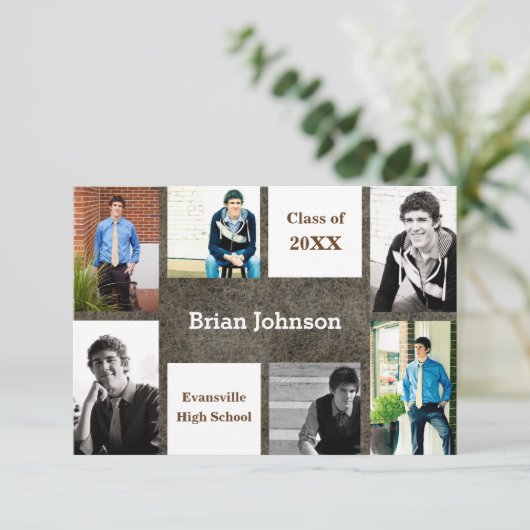 6枚/7枚の写真レザー – 3x5グラッド発表 招待状 (スタンド正面)