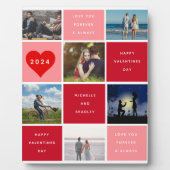 6枚 | Happy Valentines Day Grid Sherpa フォトプラーク (正面)