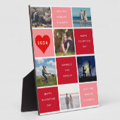 6枚 | Happy Valentines Day Grid Sherpa フォトプラーク (側面)