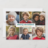 6枚 – Merry Christmasミニマルレトロラインアート シーズンカード (正面)