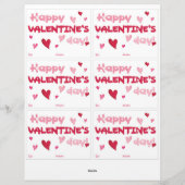 6格言キッズクラスルームのバレンタインデーのカード レターヘッド (裏面)