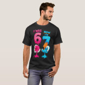 6歳から7歳になりました お誕生日おめでとう 6才 7才 Tシャツ (正面フル)