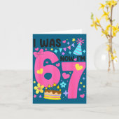 6歳から7歳になりました 誕生日 7歳 おもしろ子供服 カード (黄色い花)