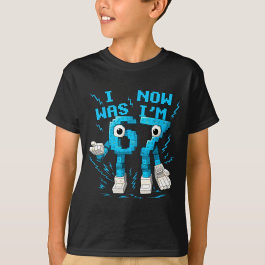 6歳から7歳になりました 7歳の誕生日おめでとう Tシャツ (正面)